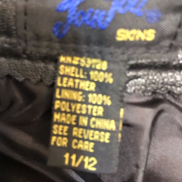 JOU JOU’S size 12 black lined leather pants straight boot leg 5 pocket NWT - Picture 15 of 16